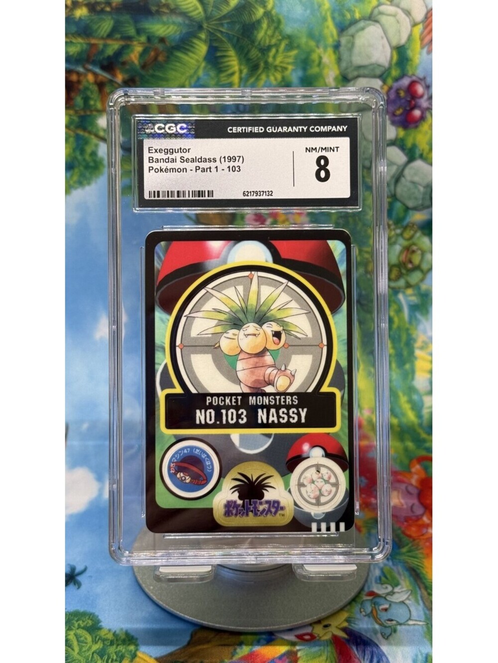 Exeggutor Bandai Sealdass Part 1 No. 103 1997 Japanese CGC 8